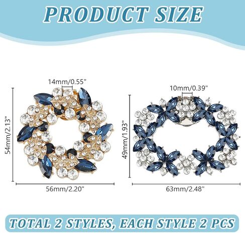 AHANDMAKER Rhinestone Crystal Metal Shoe Clips, Crystal Shoe Buckles Rhinestone Wedding Shoe Clips Shoe Charms Shoe Accessories for Party Decoration Wedding in Saudi Arabia