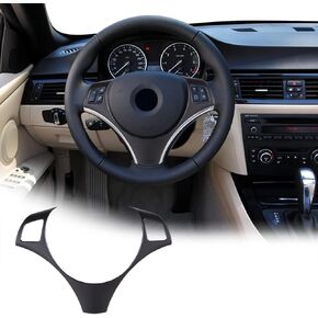 Matte Black Car Steering Wheel Decoration Frame Trim for BMW 1 3 Series E82 E87 E90 E92 E93 Steering Wheel Button Frame Cover for BMW X1 E84