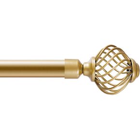Niviy Curtain Rods for Windows 32 to 91 Inch, Blackout Curtain Rods Set With 3 Brackets, Modern Decorative Drapery Rods, Heavy Duty Drapery Rods With Gold