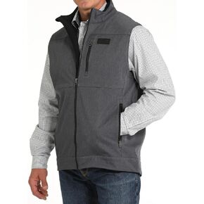 Cinch Men's Bonded Softshell Vest, Navy, Small
