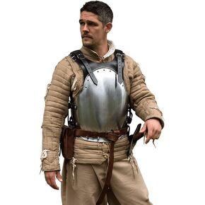 Medieval MERC Steel Cuirass Breast Plate Body Armor Silver One Size