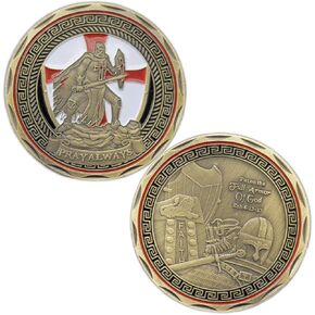 WOERDA Put On The Full Armor of God Challenge Coin Religion Faith Coin Templar Pray Commemorative Coin
