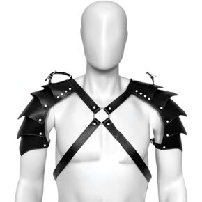 Cool leather armor costume, fierce leather suit, create a special Christmas look, make your stage performance night. (Double armor-purple)