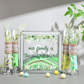 Wedding Unity Sand Set Include 4 Pcs Sand Ceremony Vases Square Decorative Glass Jar Container 4 Colors 12 oz Sand for Blended Family Engagement Anniversary Bridal Party Outdoor Beach Decor