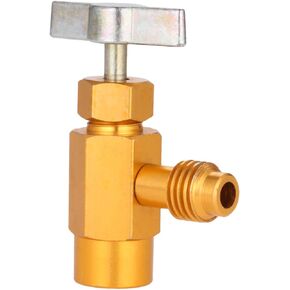 Aupoko R134A Dispenser Valve AC Refrigerant Bottle Opener, R134A Can Tap with 1/2’' Male and 1/2’’ Female Thread, Fits for Automotive Air Conditioning Charging