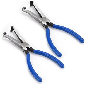 Electrical Disconnect Pliers, 8inch Spark Plug Disassembly Pliers,Automotive Electrical Connector Disconnect Pliers,Automotive Electrical Plug Connector Disconnect Tool(2pcs Blue)