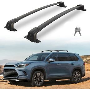 Lockable 260 LBS Roof Racks Cross Bars fit for Toyota Grand Highlander 2024 2025 Rooftop Rails