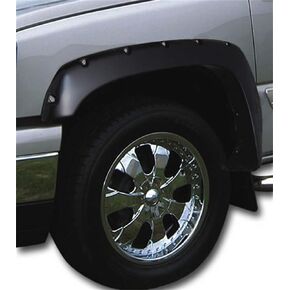 Stampede - Ruff Riderz Pocket Style Fender Flares | 14-18 Chevrolet Silverado 1500(78.8"/97.8"Bed)19 Silverado 1500 LD (78"Bed)15-19 Slvr 2500/3500 HD(69.3/78.8/97.8"Bed) Smooth Black-4 Pc. | 8426-2