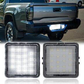 LED License Plate Light Compatible with Tacoma 2016 2017 2018 2019 2020 2021 2022, For Tundra 2014-2021, 2PCS Tag Lights for License Plate for White Lights, Clear Lens