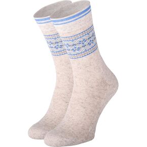 Women’s Organic Linen Cushioning Breathable Casual Crew Socks (2 Pairs Pack)