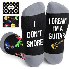HAPPYPOP Guitar Gifts for Men Women - Funny Socks Guitar Lovers Gifts for Teens, Music Gifts for Guitar Players Teachers