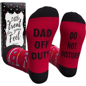 Cavertin Men's Funny Fathers Day Grandpa Dad Socks with Gift Box Christmas Gift for Dad