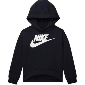 Nike Boys Sportswear Club+ HBR Pullover Hoodie - Black/White - Kids Size 6