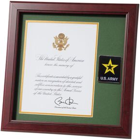Allied Frame US Go Army Presidential Memorial Certificate Frame with Medallion - 8 x 10 Inch