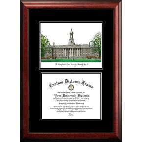 صور الحرم الجامعي PA994D إطار دبلومة جامعة ولاية بنسلفانيا، 8.5 بوصة × 11 بوصة، ماهوجني in Kuwait