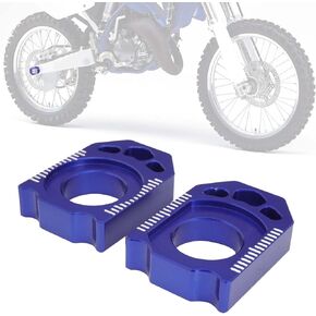 Motorcycle Rear Axle Block Chain Tensioner Adjuster for YZ125 YZ250 WR250F 02-23 YZ250F 02-08 YZ450F 03-08 YZ125X 17-23 YZ250X YZ450FX 16-23 YZ250FX 15-23 WR450F 04-23 WR250R WR250X 07-20 Blue