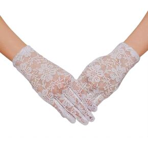 Wedding Glove, Wedding Dresses Lace Gloves, Lace Gloves Women, Tea Party Gloves, For Bridal Wedding Evening Gloves,Formal Dancing Gloves,Opera Prom Halloween Cosplay Gloves,1920s Flapper Accessories.