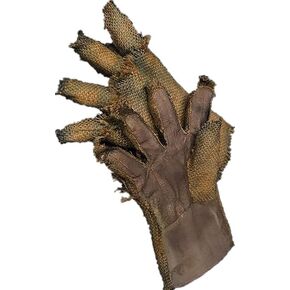 Creepy Scarecrow Gloves,Scary Burlap Sack Mask Props Halloween Party Cosplay Headgear Costume Adult ﻿, Brown