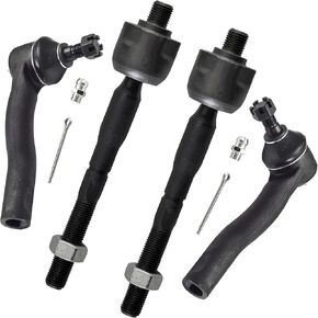 4pcs Front Steering Kit Tie Rod End Inner and Outer for Ford Fusion 2010 2011 2012 and for Lincoln MKZ 2011 2012 and for Mercury Milan 2010 2011