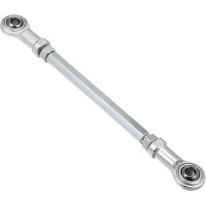 Motoforti 210mm Length 8mm Hole Diamete Adjustable Steering Tie Rod Ball Joint for 49cc Electric ATV Go Kart Accessory Steering Column Steering Suspension Silver Tone