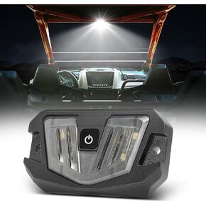 V-Pro UTV Dome Light Red with Swtich Roll Bar Cage Mount, 12V Wired LED Flood Beam Car Interior Map Light for UTV SUV SxS Truck Golf Cart Boat, IP67 Waterproof Courtesy Light——White&Red