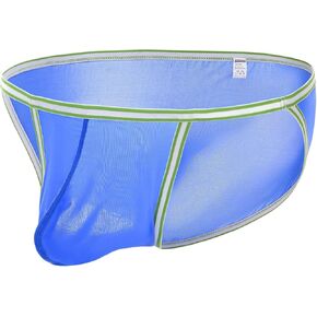 JINSHI Mens Sexy Mesh See Through Briefs Ice silk Low Rise Bulge Pouch Underwear
