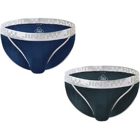 Mens Sexy Briefs Underwear Low Rise Support Briefs Wide Waistband Bikini Underwear for Men