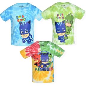 PJ Masks Catboy, Owlette and Gekko Boys 3 Pack T-Shirt for Toddler and Little Kids