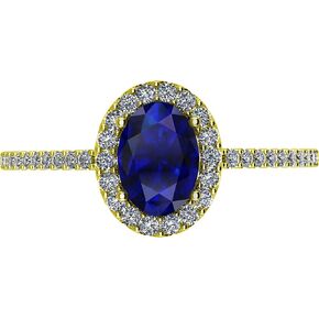 3.25 Carat Classic Halo Oval Cut Sapphire Diamond Engagement Ring (3 Ct Center Heirloom Quality AAA+)