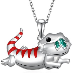 Bearded Dragon Gift 925 Sterling Silver Bearded Dragon Pendant Necklace Bearded Dragon Jewelry Gifts for Women