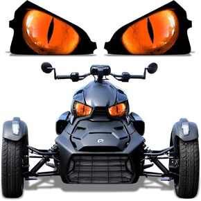 AMR Racing Roadster Headlight Eye Graphics Decal Cover Compatible with Can-Am Ryker 2019-2022 - Eclipse Orange AMR22378
