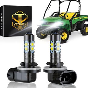 Compatible for JD Deere Gator HPX615E 815E 625i 825i 825E Headlights; AXE16948 Light Bulbs, 886/894/896/881 Fog Light Bulbs, 6000K Cool White, Plug N Play, 300% Brightness, 2-Pack