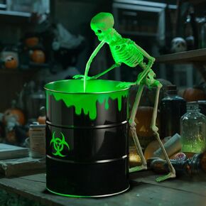 Halloween Decorations Outside - Large Witches Cauldron on Tripod with Big Skeleton & Cauldron Diffuser - Skeleton Halloween Party Decor for Outdoor Yard Home Porch
