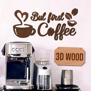 Coffee Bar Signs for Wall Decor - Coffee Signs for Coffee Station, Vintage Coffee Sign Decor for Kitchen, Small Coffee Decorations for Coffee Bar Accessories, Farmhouse Cafe Sign