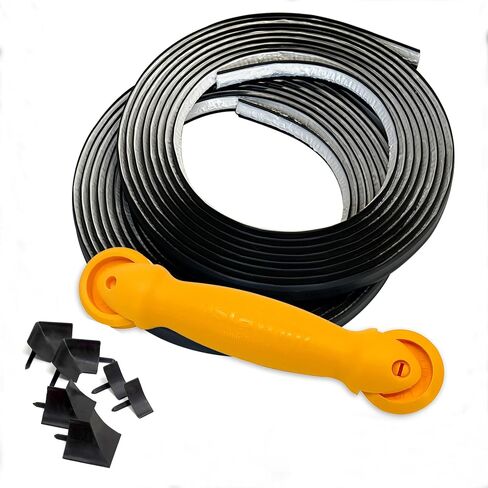 InstaTrim Flexible Self-Adhesive Trim Bundle with Applicator - Trim Caulking Kit with 10 ft White 1/2 in Wide Caulk Strip, 6 Corner and End Caps, and Applicator Tool in Saudi Arabia
