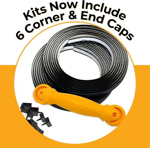 InstaTrim Flexible Self-Adhesive Trim Bundle with Applicator - Trim Caulking Kit with 10 ft White 1/2 in Wide Caulk Strip, 6 Corner and End Caps, and Applicator Tool in Saudi Arabia