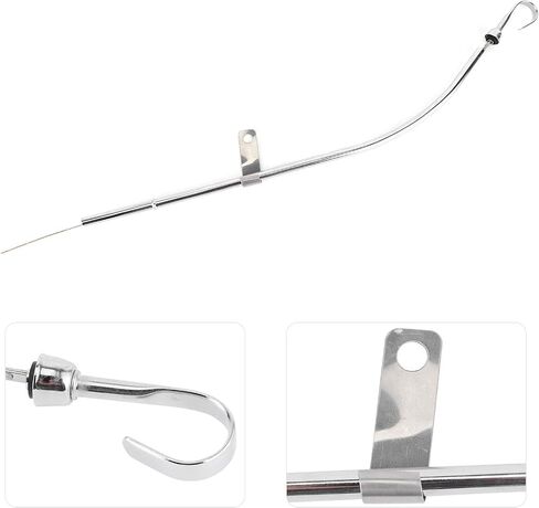23in Engine Oil Dipstick,Silver Passenger Side Oil Dipstick Stainless Steel Accessory Fit for SBC 305 350 400 1980?1985 in Saudi Arabia