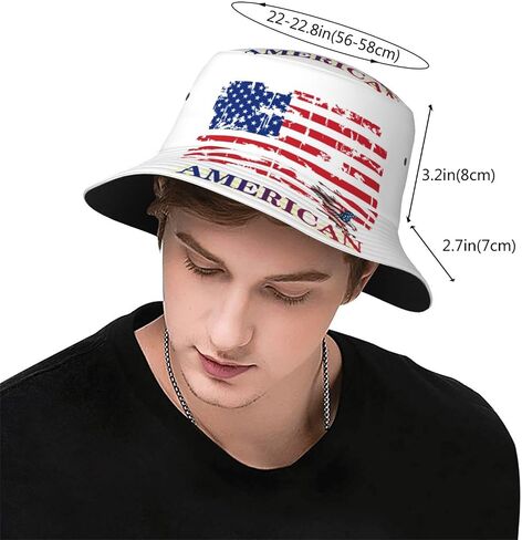 American Flag Bucket Hat American Fisherman Hat Flag Sun Hats America Caps for Women Men Outdoor in Saudi Arabia