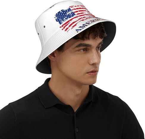 American Flag Bucket Hat American Fisherman Hat Flag Sun Hats America Caps for Women Men Outdoor in Saudi Arabia