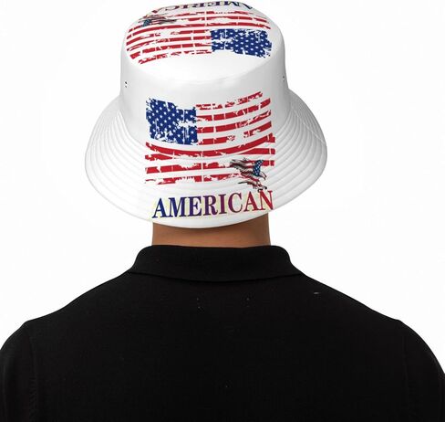 American Flag Bucket Hat American Fisherman Hat Flag Sun Hats America Caps for Women Men Outdoor in Saudi Arabia