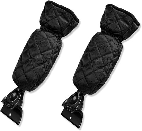 Ice Scraper with Glove - Waterproof & Windproof Ice Scraper Mitt for Car Windshield Window - Warm & Cozy Snow Remover Glove Auto Snow Brush with Foam Grip - Winter Accessories No Scratch for Car in Saudi Arabia