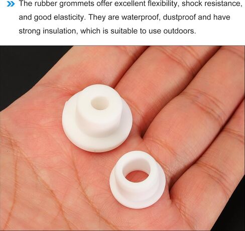 MECCANIXITY T Shape Rubber Grommet Mount Dia 15mm/20mm,ID 6mm/10mm Seal Protection Cable Grommets Flexible for Cable Pipe in Saudi Arabia