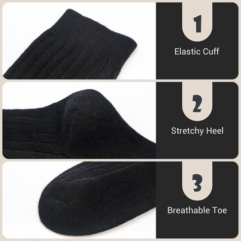 MissShorthair 100% Pure Premium Cashmere Bed Socks Cozy and Warm Luxury Socks for Women & Men Comfort for Cold Nights in Kuwait