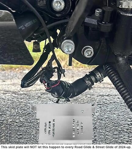 لوح انزلاقي لحماية المحرك السفلي يناسب Harley Davidson Touring Street Glide 2024-up، CVO Street Glide 2024-up، Road Glide 2024-up، CVO Road Glide & CVO Road Glide ST 2024-up (أسود) in Kuwait