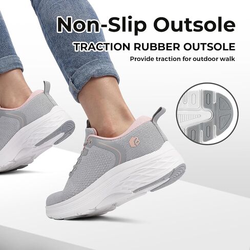 FitVille Women's Wide Walking Shoes Lightweight Sneakers for Women Wide Width Breathable Shoes for Wide Feet - Cloud Wanderer V18 in Saudi Arabia
