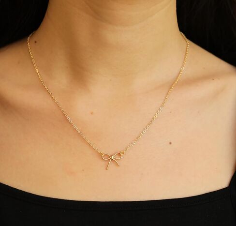 RZKING Gold Necklace for Women, Dainty Butterfly Heart Bow Rose Necklace, Gifts for Best Friend Sister Mom Girlfriend, Graduation Chritmas Birthday Anniversary Thank You Gifts in Saudi Arabia