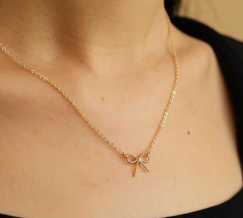 RZKING Gold Necklace for Women, Dainty Butterfly Heart Bow Rose Necklace, Gifts for Best Friend Sister Mom Girlfriend, Graduation Chritmas Birthday Anniversary Thank You Gifts in Saudi Arabia