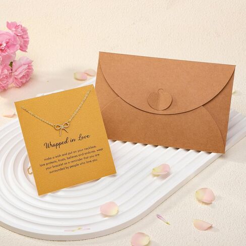 RZKING Gold Necklace for Women, Dainty Butterfly Heart Bow Rose Necklace, Gifts for Best Friend Sister Mom Girlfriend, Graduation Chritmas Birthday Anniversary Thank You Gifts in Saudi Arabia