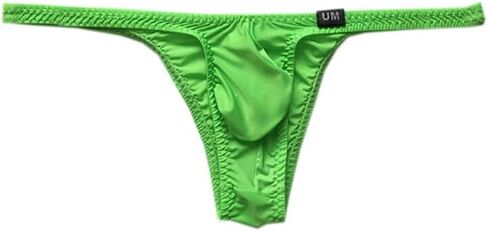COMLIFE Men's Ice Silk Solid Color Low Waist Bikini Briefs Underwear Bulge Pouch Lingerie Seamless Underpants Undies in Saudi Arabia