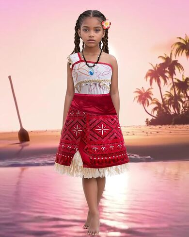 زي الأميرة المحيط الجديد للفتيات لعام 2024 للأطفال فستان المغامرات ملابس شرابة الكريسماس مع قلادة ومشبك الزهرة in Kuwait